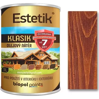 Olej na dřevo Estetik Klasik olejová lazura teak 1L