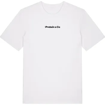 Pánské tričko ProteinaCo Tričko s logem Protein a Co - White Velikost: XL