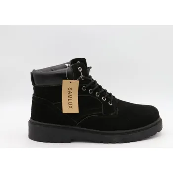 Pánská zimní obuv SAMLUX® Pánské kožené farmářky 290 black Černá 45