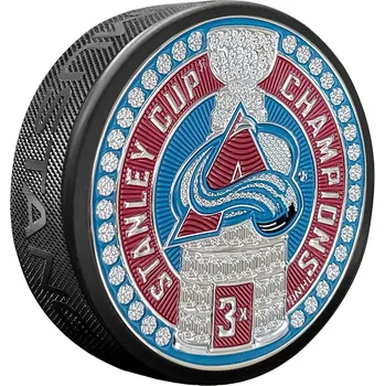 Puk Mustang Puk Colorado Avalanche NHL Stanley Cup Dynasty Puck Design Trimflexx
