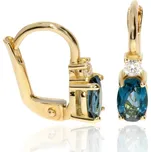 Zlatnictví Helios Zlaté náušnice London blue Topaz