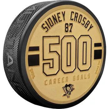 Puk Mustang Puk Pittsburgh Penguins NHL Sidney Crosby Milestone 500th Goal Medallion Puck