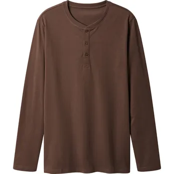 esmara Men Pánské triko s dlouhými rukávy (hnědá, XXL (60/62))