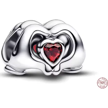 Přívěsek Charm Sterlingové stříbro 925 Spojená srdce – Symbol věčné lásky Forever Love, korálek na náramek láska