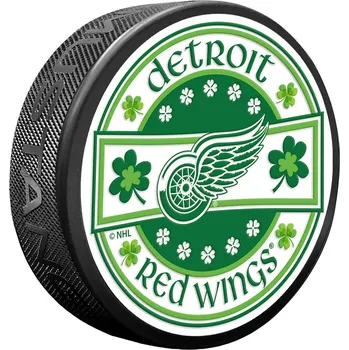 Puk Mustang Puk Detroit Red Wings NHL Lucky St. Patrick's Day Puck