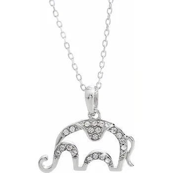 Náhrdelník JSB bijoux s.r.o. Stříbrný náhrdelník slůně s krystaly Swarovski Crystal (Stříbro 925/1000)