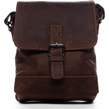 Módní pánská kožená taška Edgar Green Wood hnědá