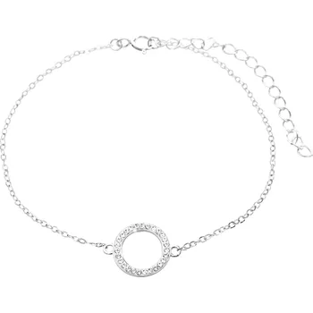 Náramek JSB bijoux s.r.o. Stříbrný náramek kroužek s krystaly Swarovski Crystal (Stříbro 925/1000)