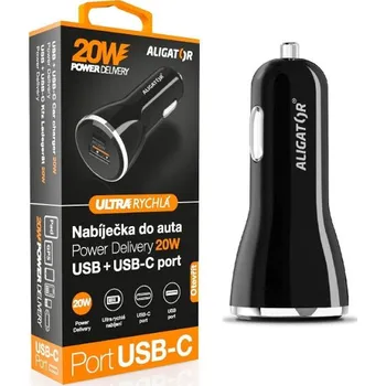 CL ALIGATOR PD20W + USB výstup, černá