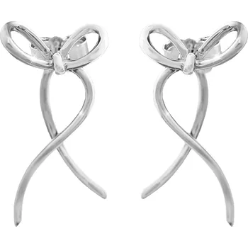 Módní doplněk JSB bijoux s.r.o. Stříbrné náušnice mašlička bez krystalů (Stříbro 925/1000)