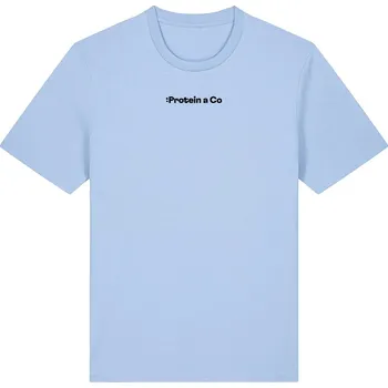 Pánské tričko ProteinaCo Tričko s logem Protein a Co - Baby blue Velikost: XL