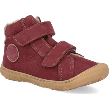 Dívčí zimní obuv Barefoot dětské zimní boty Ricosta - Gedo M vínové Velikost: 21