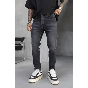 Pánské džíny Black Island Černé loose fit džíny Black Core Velikost: 38