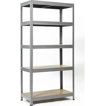regál Policový regál Trestles RH 1800x1000x400, nosnost 1750 kg, 5 polic, šedý RH4010-5 SEDA
