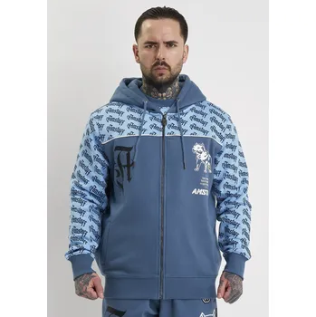 Pánská mikina Pánská Mikina s kapucí Amstaff Varek blue Velikost: 4XL