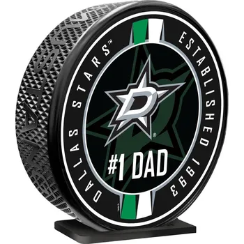 Puk Mustang Puk Dallas Stars NHL 8" MEGA Puck #1 Dad Ribbon