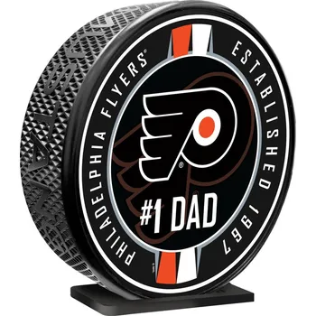 Puk Mustang Puk Philadelphia Flyers NHL 8" MEGA Puck #1 Dad Ribbon