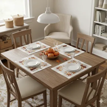 prostírání Forbyt Prostírání Podzimní listí, 35 x 45 cm, sada 4 ks, žlutá