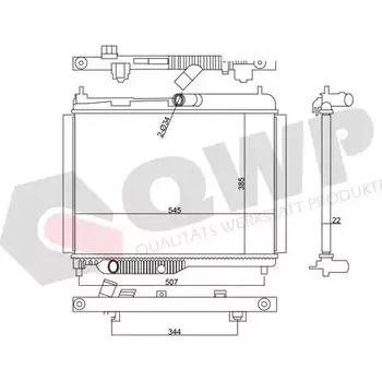 Chladič motoru QWP Chladič vody QWP WRA377