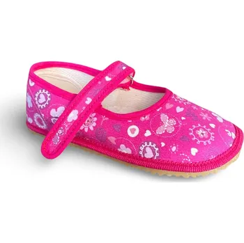 Chlapecké bačkory Beda barefoot balerínky - bačkory - Love - růžové Velikost: EU 31