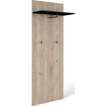 Předsíňová stěna ZEMURA věšákový panel, bílý dub/černá