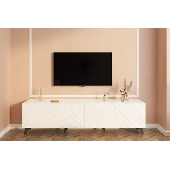 Televizní stolek LERDA 2 TV stolek, bílý lesk