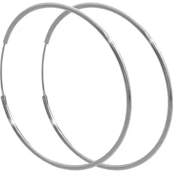 Módní doplněk JSB bijoux s.r.o. Stříbrné náušnice kreole velké bez krystalů (Stříbro 925/1000)