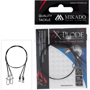 Mikado OCELOVÉ LANKO - S OBRATLÍKEM KULOVÝM 25cm/10kg - 2 ks