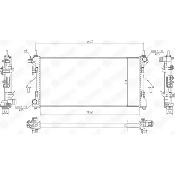 Chladič motoru QWP Chladič vody QWP WRA111