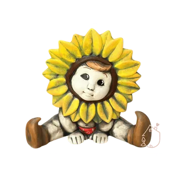 Zahradní dekorace Dítě slunečnice Puntík keramické