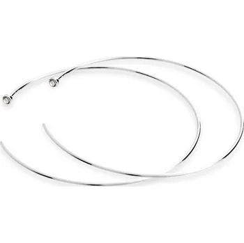 Módní doplněk JSB bijoux s.r.o. Větší stříbrné provlékací náušnice s krystalem Swarovski Crystal (Stříbro 925/1000)