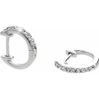 Módní doplněk JSB bijoux s.r.o. Stříbrné náušnice mini kreole osázené krystaly Swarovski Crystal (Stříbro 925/1000)