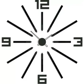 Hodiny Nástěnné samolepící hodiny Big 115 cm černé