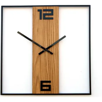 Hodiny Nástěnné hodiny Arabic Ramka 50 cm hnědé/černé