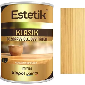 barva a nátěr na dřevo Estetik Klasik olejová lazura bezbarvá 2,5L