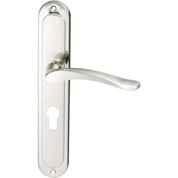 Dveřní kování DOMINO Dveřní štítové kování BALLEN - PZ 72 M9 lakovaný nikl