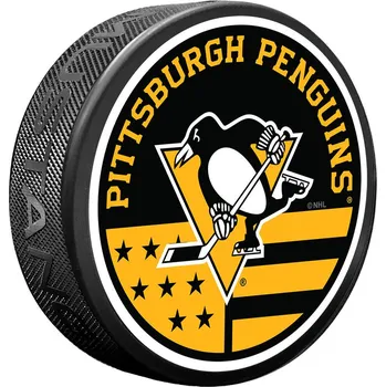 Puk Mustang Puk Pittsburgh Penguins NHL American Flag Pat Puck