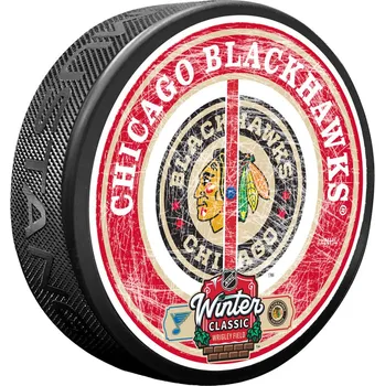 Puk Mustang Puk Chicago Blackhawks NHL Winter Classic 2025 Center Ice Puck