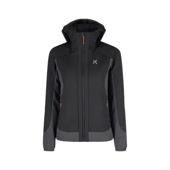 Dámská bunda proti větru Montura Dolomiti Wind Hooded Jacket Woman black/melon S