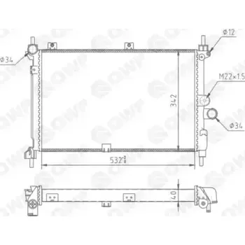 Chladič motoru QWP Chladič vody QWP WRA159
