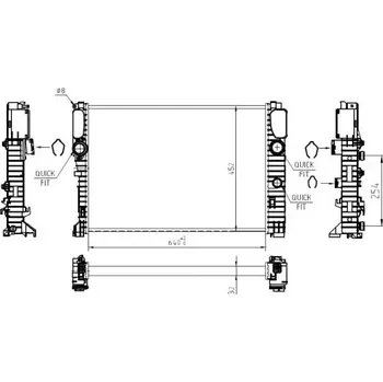Chladič motoru QWP Chladič vody QWP WRA251