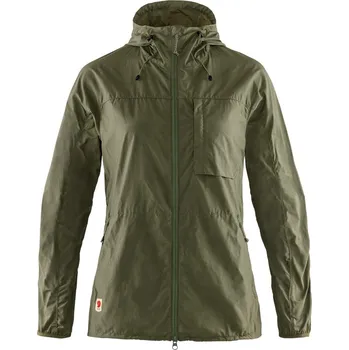 Dámská větrovka oudoor bunda dámská FJÄLLRÄVEN High Coast Wind Jacket W Green - XS