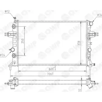 Chladič motoru QWP Chladič vody QWP WRA131