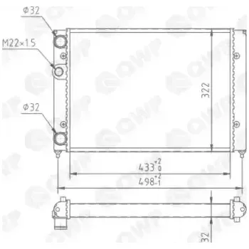 Chladič motoru QWP Chladič vody QWP WRA128