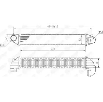 Chladič motoru QWP Chladič vzduchu intercooler QWP WIC119