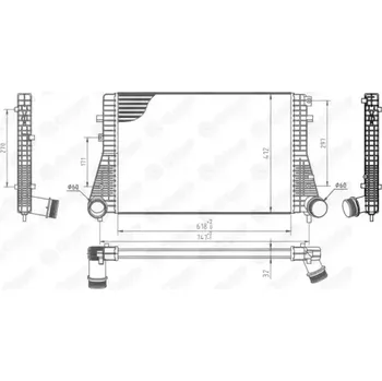 Chladič motoru QWP Chladič vzduchu intercooler QWP WIC123