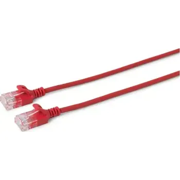 Síťový kabel MicroConnect CAT6 U/UTP SLIM 1m červená (V-UTP601R-SLIM)