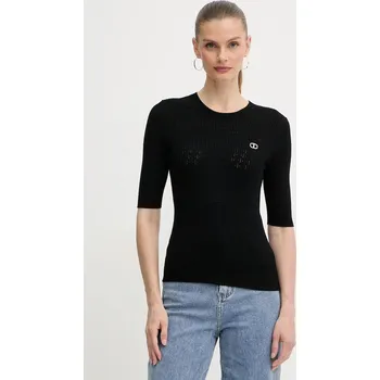 Dámské tričko Tričko Twinset dámské, černá barva, 252TP3240 99X, vel. S