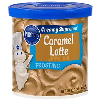 Káva Pillsbury poleva s příchutí karamelové kávy 453 g