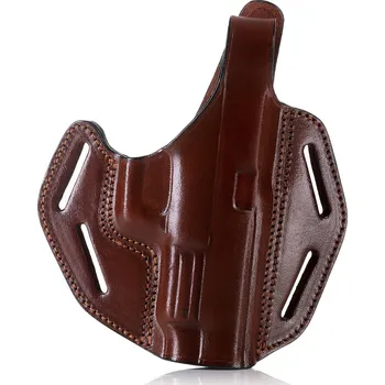 Pouzdro na nůž Vícepolohové kožené pouzdro na opasek s palcovou pojistkou